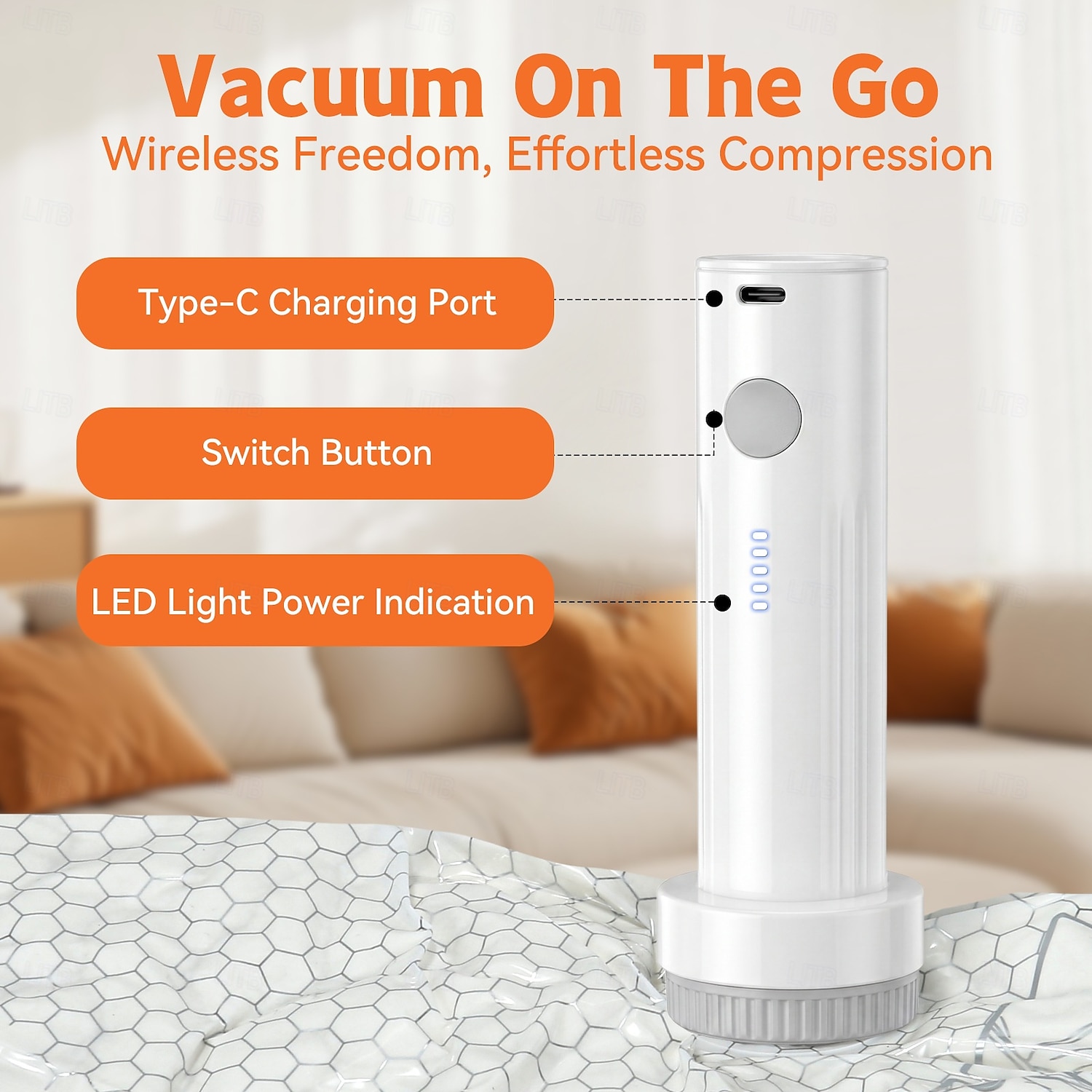 Ασύρματες τσάντες αποθήκευσης κενού ταξιδιού με επαναφορτιζόμενη ηλεκτρική αντλία, τσάντες συμπίεσης για ρούχα, αποσκευές, βαλίτσα &οικιακή αποθήκευση 2026 - $38.99 –P3