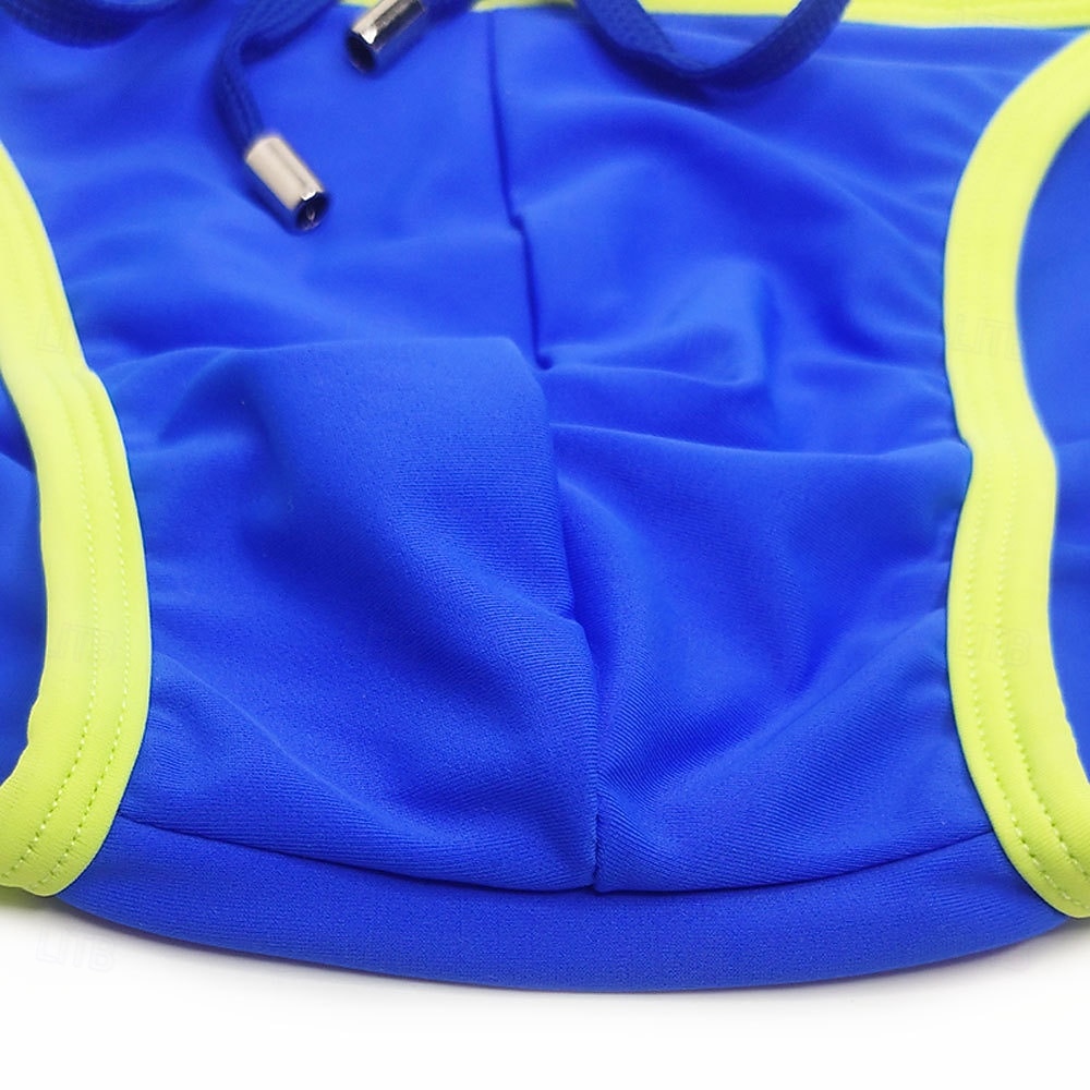 Férfi Úszónadrágok Fürdőnadrág Boxer fazonú fürdőnadrágok Színblokkolás Zsinór Gyors szárítás Rugalmas Légáteresztő Alsók Szörfözés Vízi sportok Úszás Nyár 2026 - $13.99 –P43