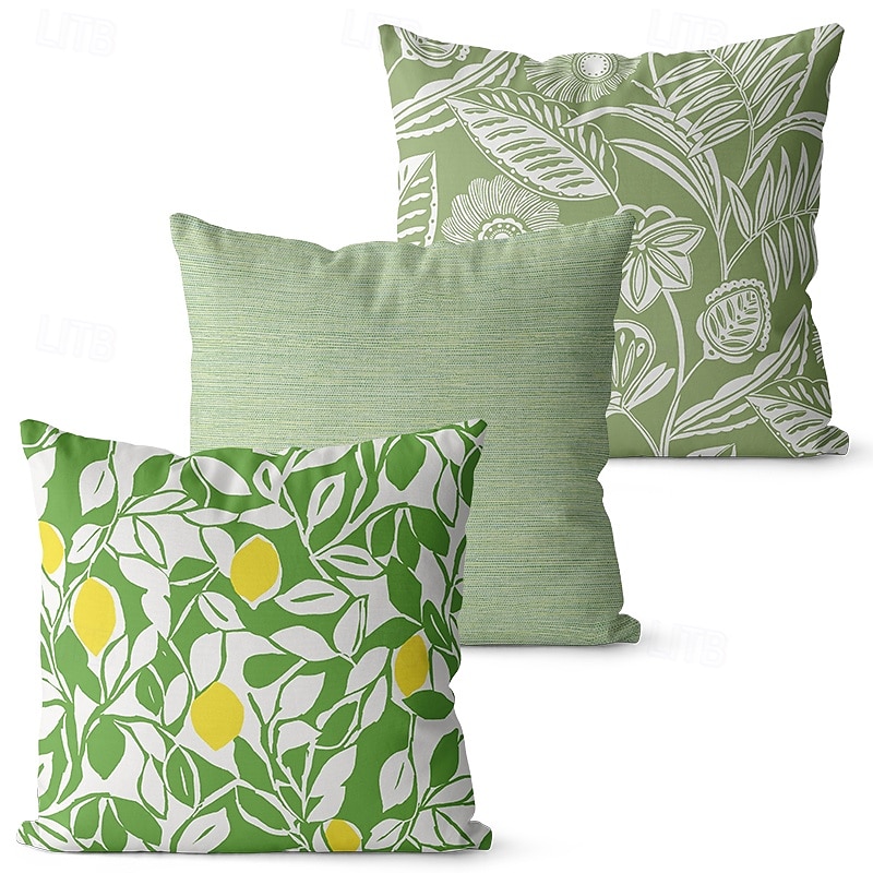 Nordic Green Plant Leaf Pattern Linen Throw Pillow Cover Decorative Cushion Cover for Sofa Bed Headboard Car and Nap Pillow Use 2026 - $11.99 –P5