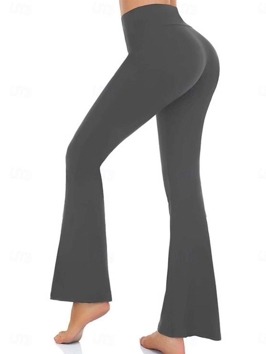 Femmes Pantalons Pantalon décontracté leggings évasés Vacances Mode Streetwear Longueur complète Taille haute Uni Avec Poches Taille Élastique Confortable Élastique Quotidien Yoga Sport & Loisir Noir de 2026 ? $14.99 –P8