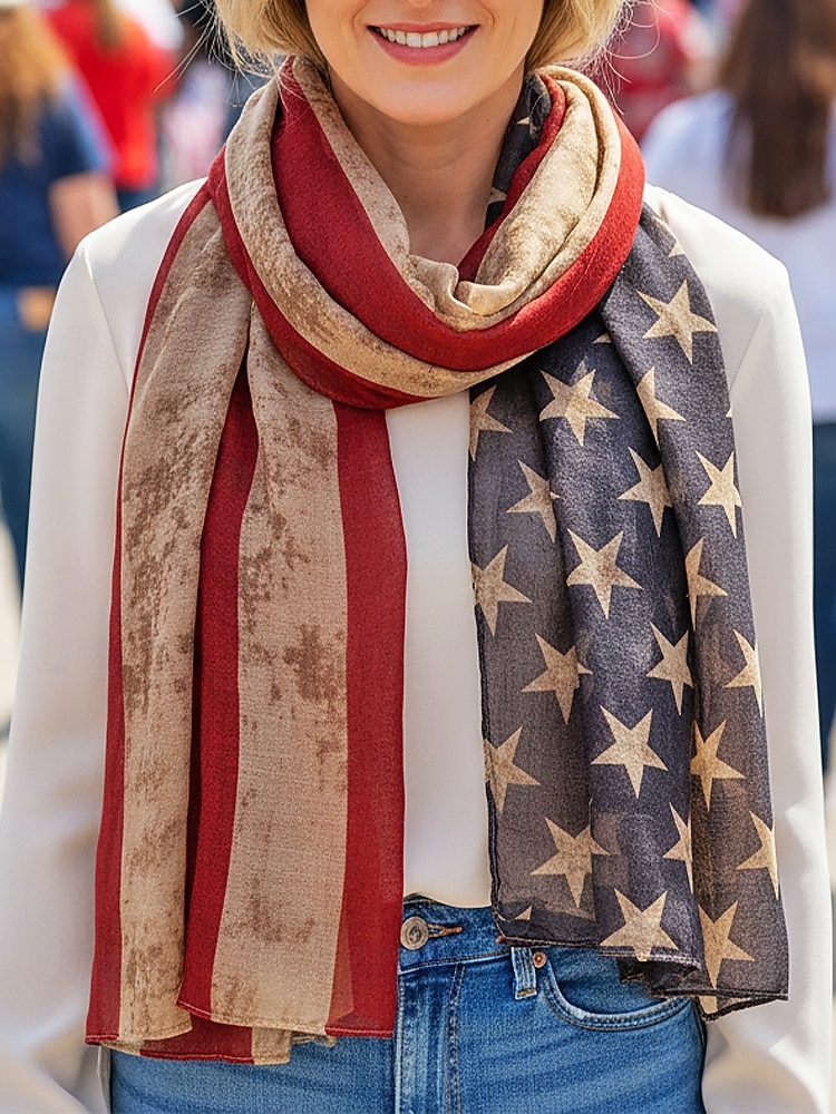 Foulard in poliestere femminile dell'anniversario dei 250 anni degli Stati Uniti disponibili in più modelli leggero e traspirante per primavera e estate perfetto per USA Giorno dell'Indipendenza e del 2026 a $14.99 –P3