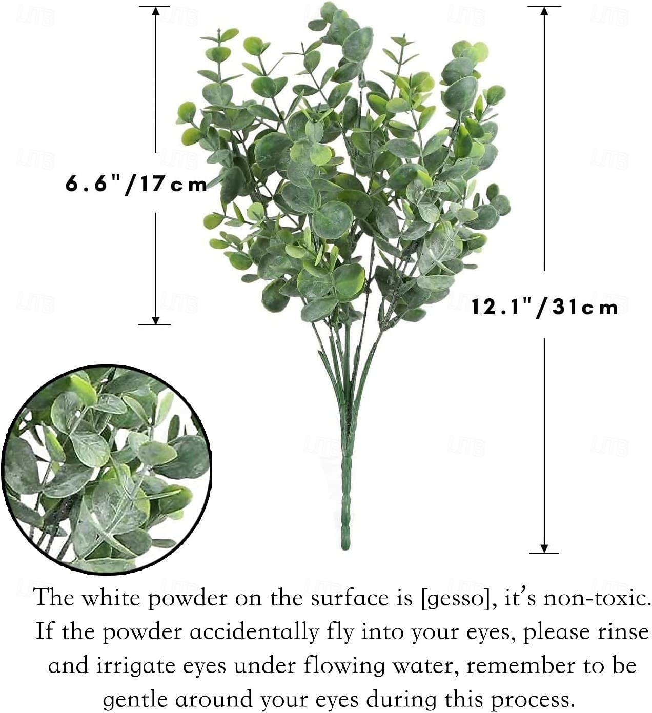 4 piezas de eucalipto artificial en aerosol, tallo de vegetación falsa, rama de eucalipto dólar de plata falso para decoración del hogar de granja &fiesta temática de la jungla 2026 - $15.99 –P4