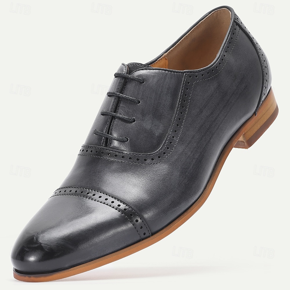 Schwarze Herren-Anzugschuhe aus echtem Leder, klassische Hochzeitsschuhe für den Bräutigam und festliche Anlässe 2026 - $84.99 –P1