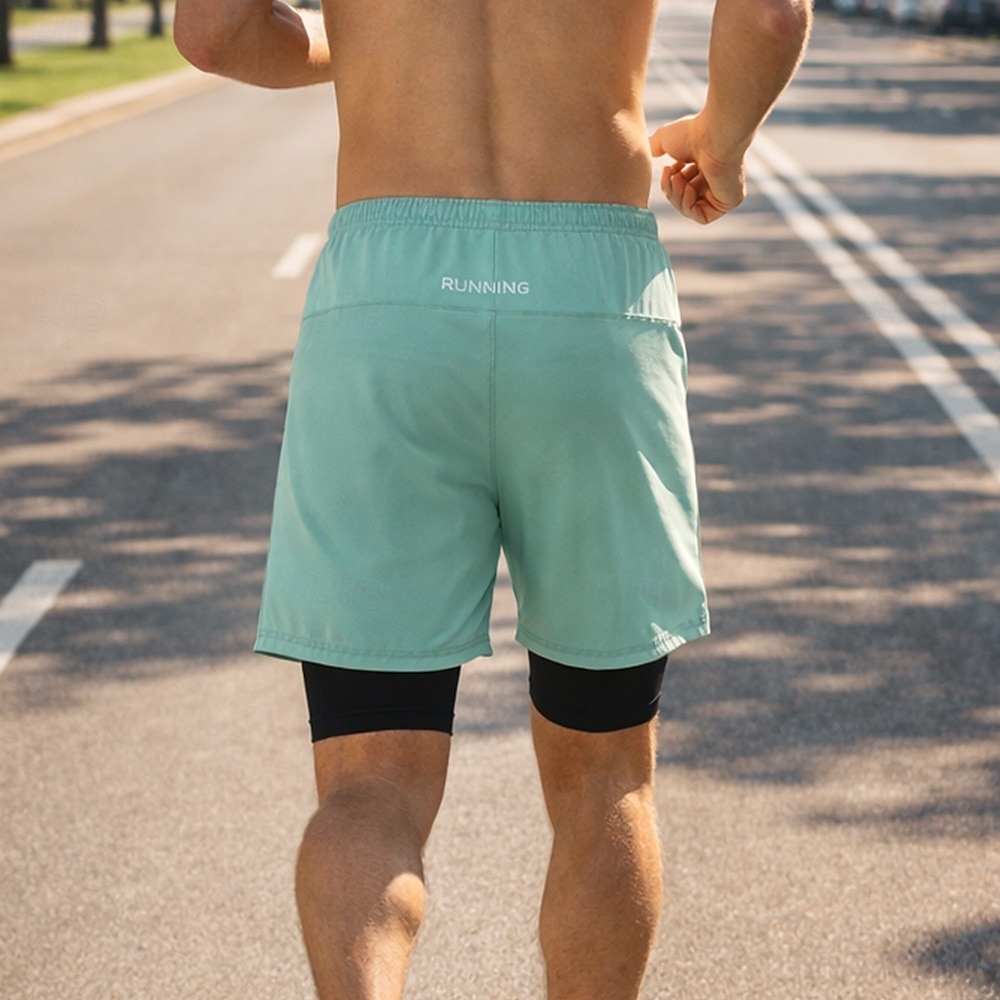 Férfi Kratke hlače za trčanje Sportos rövidnadrág Sport rövidnadrág Zsebek 2 az 1-ben Linerrel Rövidnadrágok Napi Szabadtéri Sport Nyár Gyors szárítás Nedvességelvezető Légáteresztő Edzőterem edzés 2026 - $23.99 –P3