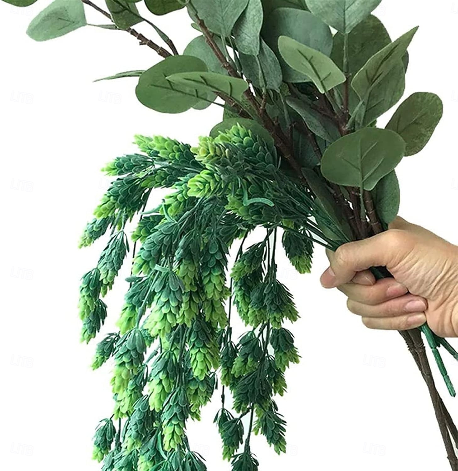 3 ks umělých girland z ananasové révy, 5-stonkové matné růžové umělé zelené révy, umělé závěsné rostliny do domácnosti &svatební dekorace 2026 - $17.99 –P2