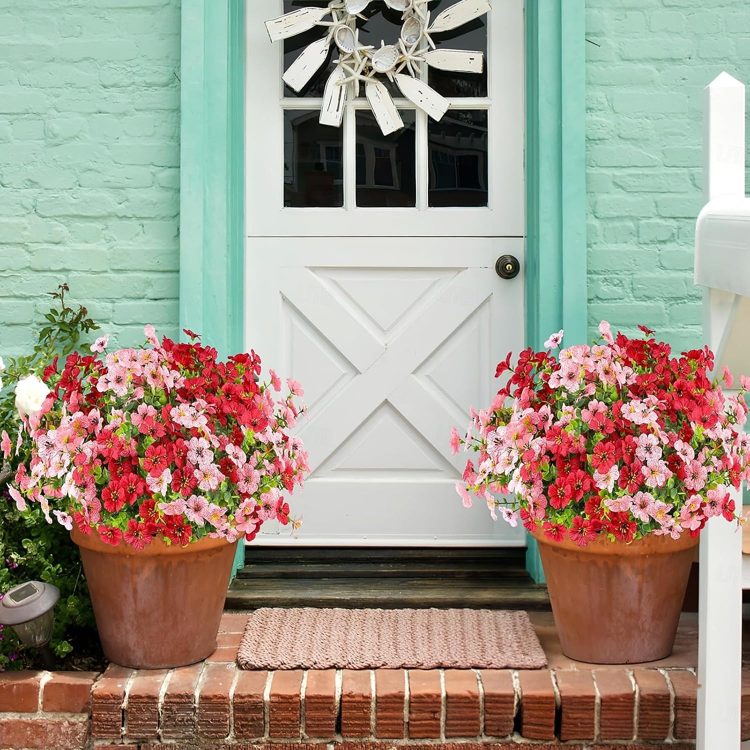 16 Bündel künstliche Blumen für den Außenbereich, farbechte Kunstblumen aus Kunststoff, künstliche Pflanzen für Hängeampeln, Dekoration für drinnen und draußen, Garten, Veranda, Fensterkasten, 2026 - $31.99 –P2
