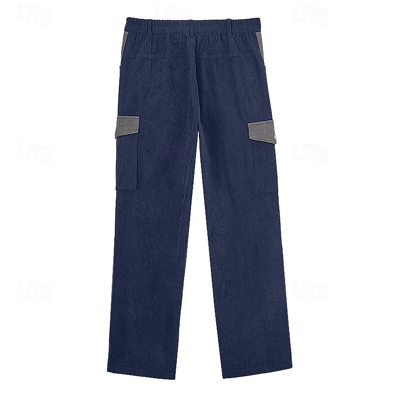 Per uomo Pantaloni Cargo Pantaloni Pantaloni in velluto a coste Pantaloni casual Tasca Elastico in vita Multi-tasche Semplice Comodità Morbido Lunghezza intera All'aperto Quotidiano Uscire Vacanza del 2026 a $31.99 –P4