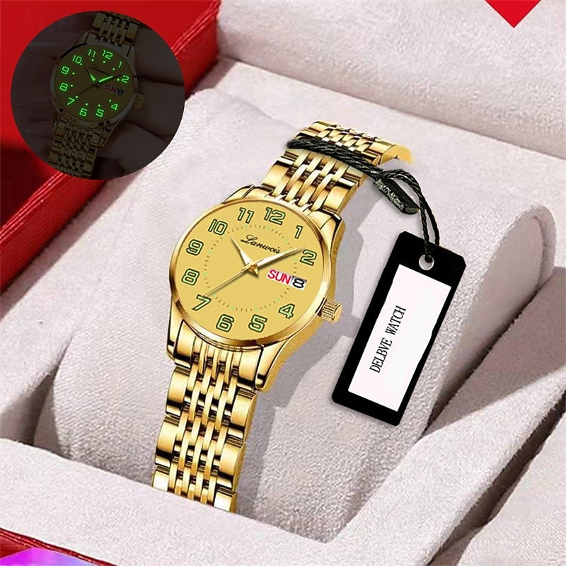 Relógio feminino digital com pulseira de aço inoxidável, calendário e indicador de semana, moderno e elegante para o dia a dia, viagens, uso noturno, ocasiões casuais, esportes e negócios. de 2026 por $19.99 –P4
