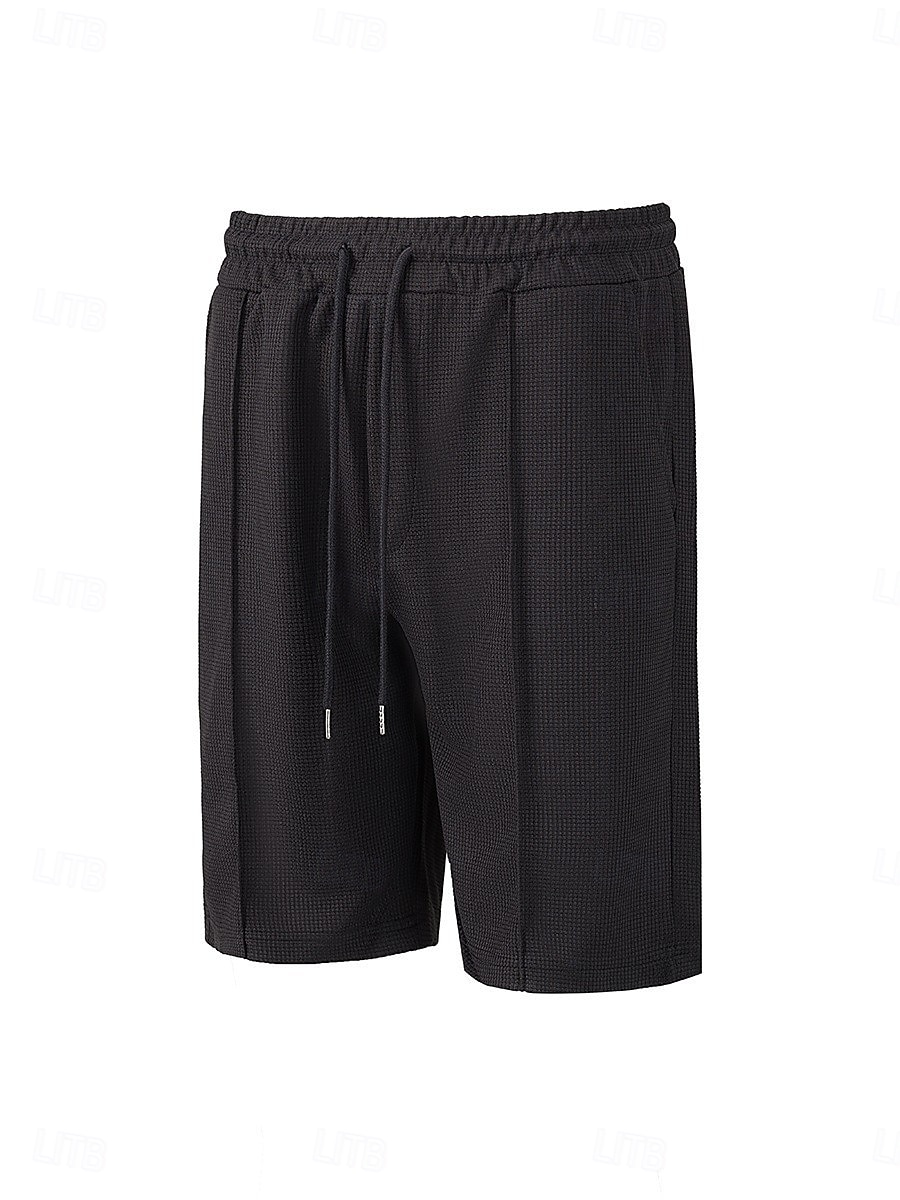 Homens Calções Waffle Calção Shorts de verão Shorts casuais Com Cordão Bolsos Cintura elástica Tecido Conforto Respirável Curto Ao ar livre Férias Verão Desporto Casual Vinho Micro-Elástica de 2026 por $18.99 –P19