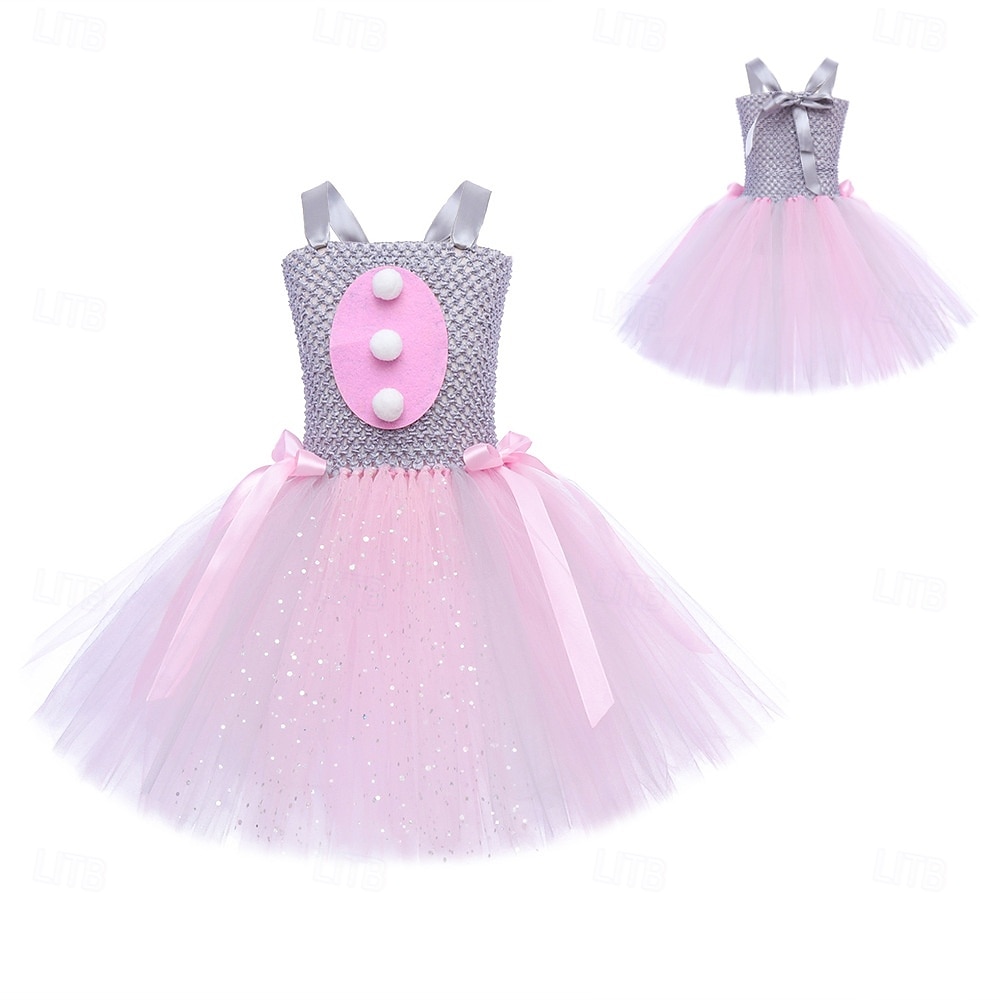 Tutu Túnica Animal Conejo conejo de Pascua Vestidos Gracioso Niños Chica Víspera de Todos los Santos Carnaval Semana Santa Carnaval Fiesta Disfrazarse 2026 - $26.99 –P5