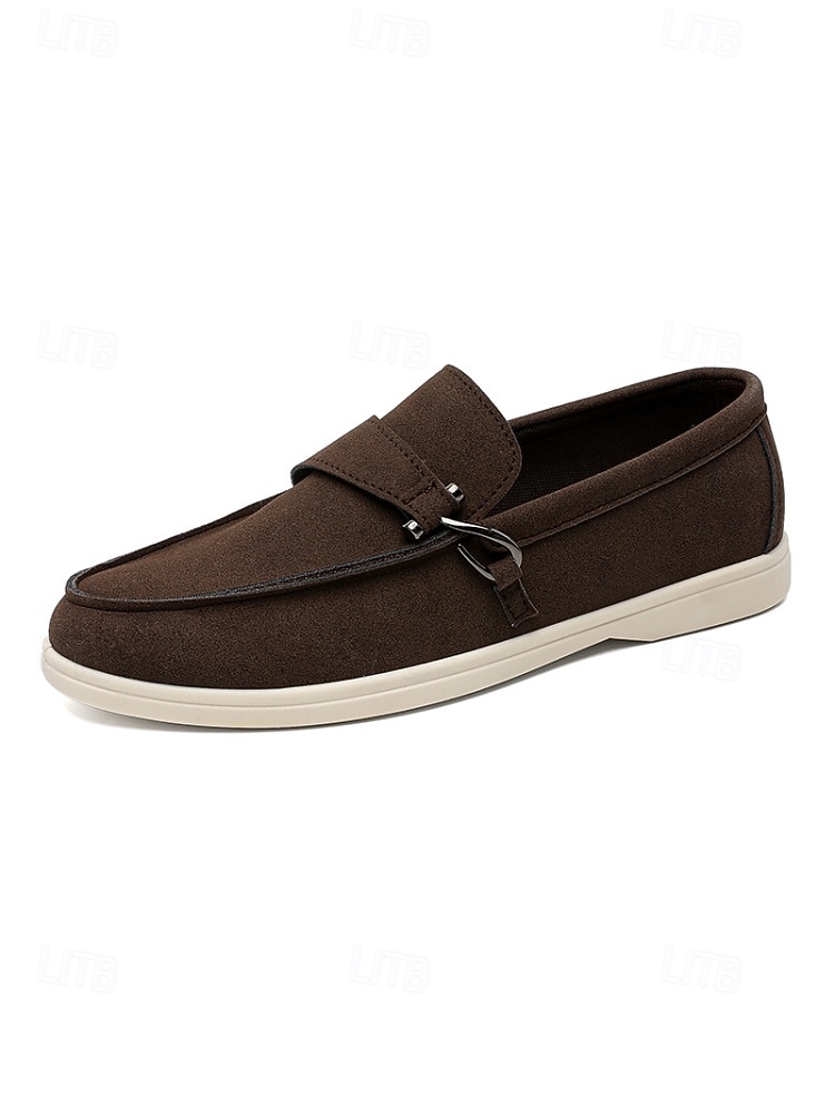Mocasini bej pentru bărbați, fără mâneci, design elegant cu talpă amortizată, stil formal confortabil pentru nunți în grădină, petreceri și ocazii speciale 2026 - $42.99 –P12