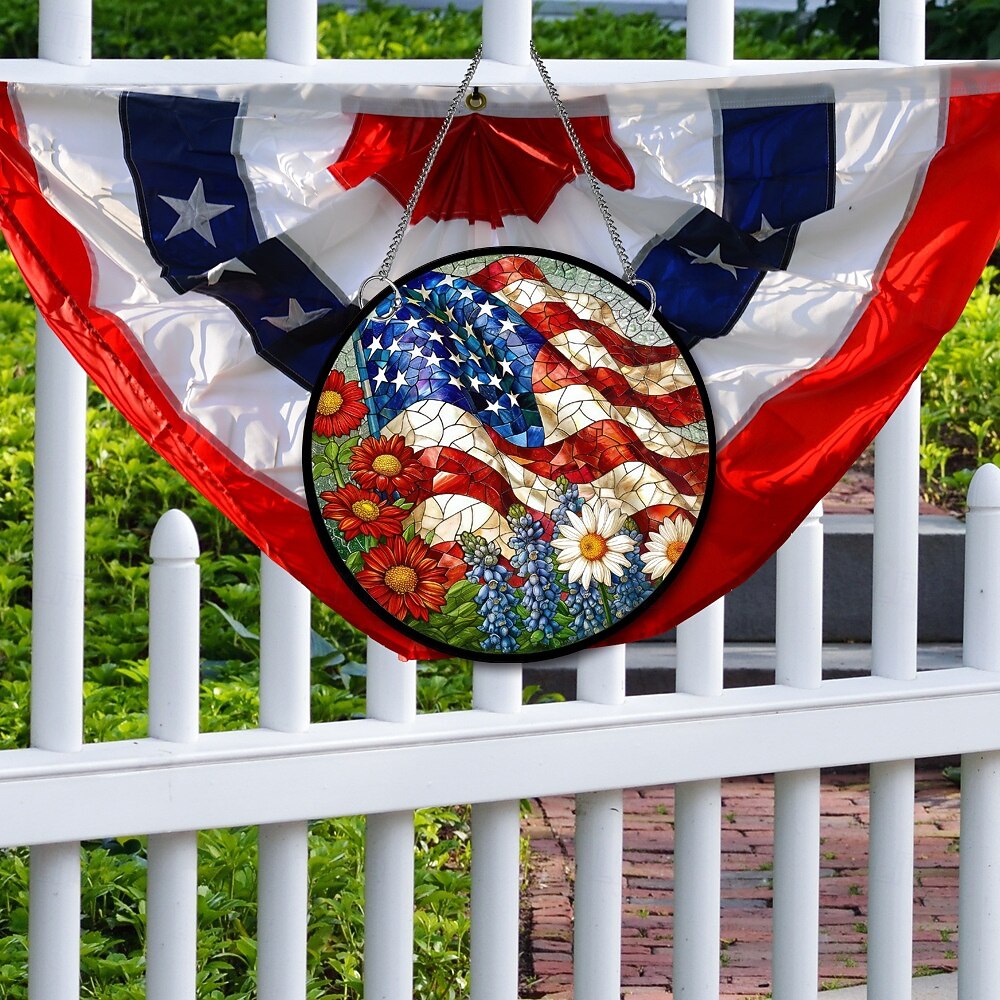 Cadena de hierro colgante para el Día de la Independencia de EE. UU., decoración colgante de acrílico para porche festivo. 2026 - $13.99 –P3