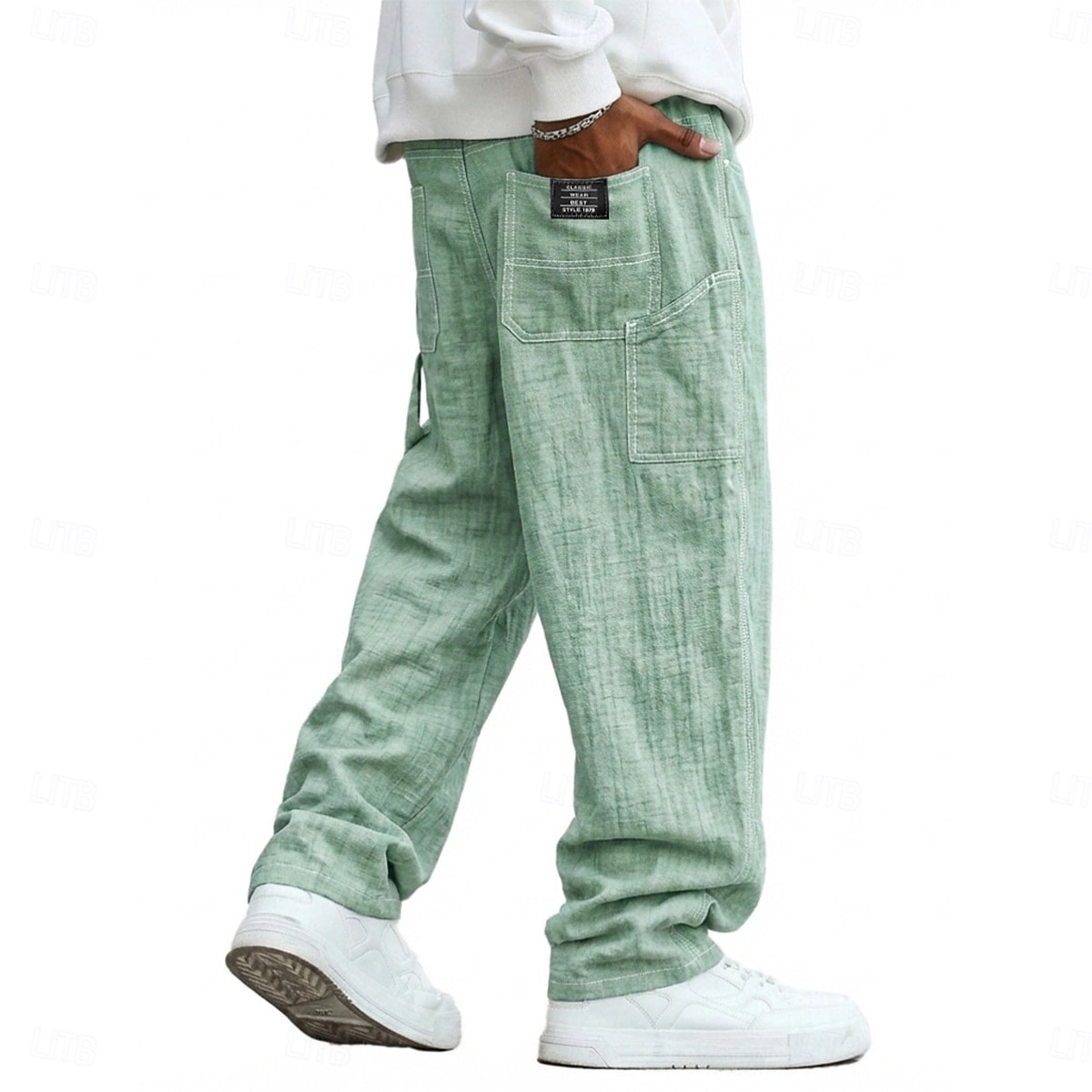 Per uomo Pantaloni di Lino Pantaloni Pantaloni Estivi Pantaloni Larghi Tasca Elastico in vita Gamba Dritta Tinta unica Confortevole Traspirante Lunghezza intera Casuale Quotidiano Ferie Vacanza Moda del 2026 a $26.99 –P7