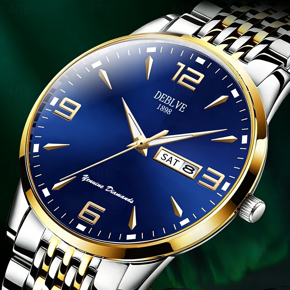 ساعات رجالية، ساعات رجالية فاخرة وجذابة مزودة بوظائف التاريخ والتقويم، وشاشة مضيئة، ساعات رجالية أنيقة وعصرية، أفضل إكسسوارات الرجال، والخيار الأمثل للهدايا 2026 - $21.99 –P7