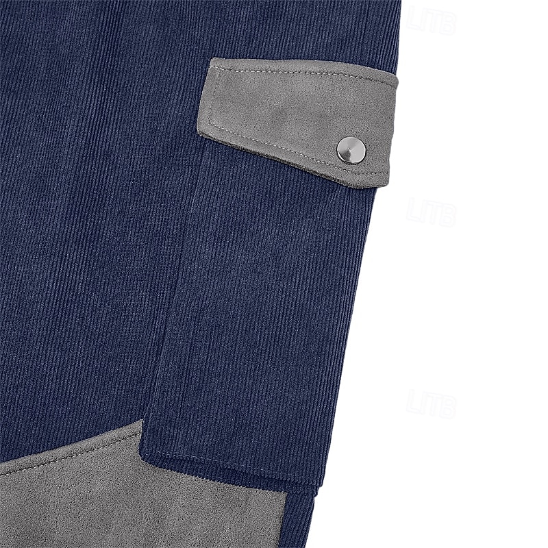 Per uomo Pantaloni Cargo Pantaloni Pantaloni in velluto a coste Pantaloni casual Tasca Elastico in vita Multi-tasche Semplice Comodità Morbido Lunghezza intera All'aperto Quotidiano Uscire Vacanza del 2026 a $31.99 –P5