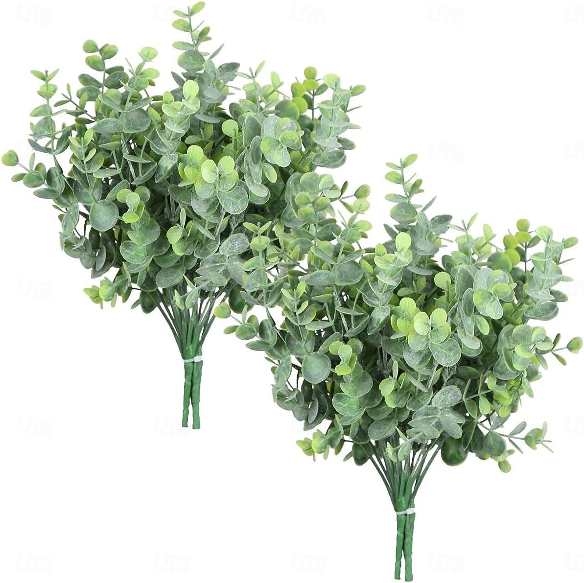 4 piezas de eucalipto artificial en aerosol, tallo de vegetación falsa, rama de eucalipto dólar de plata falso para decoración del hogar de granja &fiesta temática de la jungla 2026 - $15.99 –P5