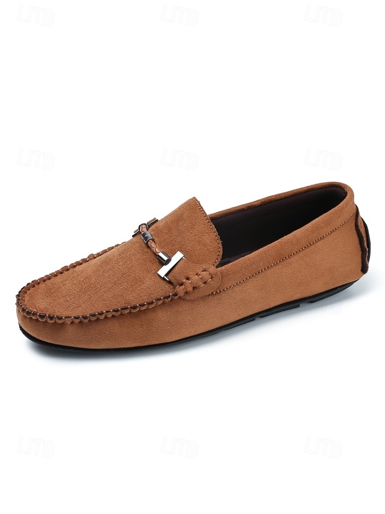 Men's Faux Leather Brown Slip-On Loafers, Trendy and Comfortable, Great for Resort Evenings and Night Out 2026 - $42.99 –P6