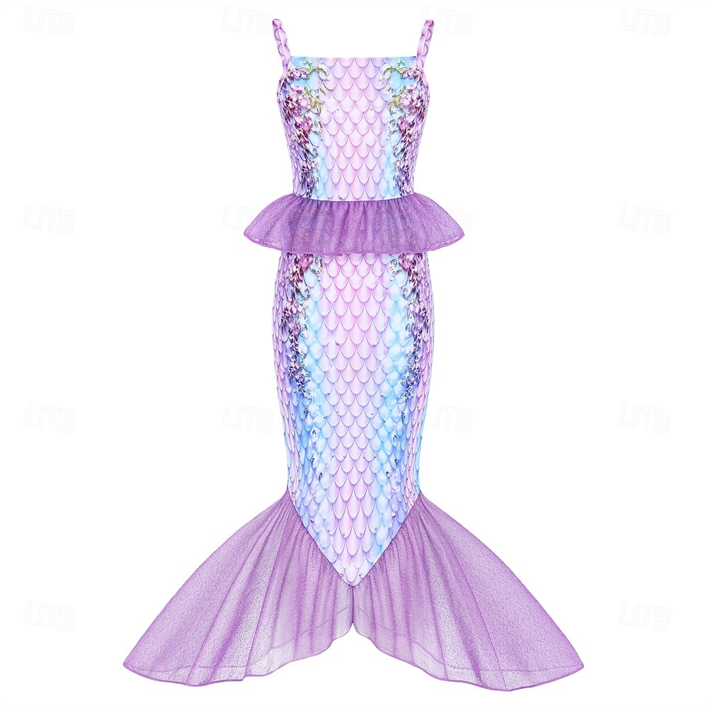 حورية البحر أميرة حورية البحر فساتين زي حفلة موضوع الكوسبلاي for للفتيات للأطفال مهرجان حفلة تنكرية مناسب للحفلات مناسب للعطلات 2026 - $23.99 –P3