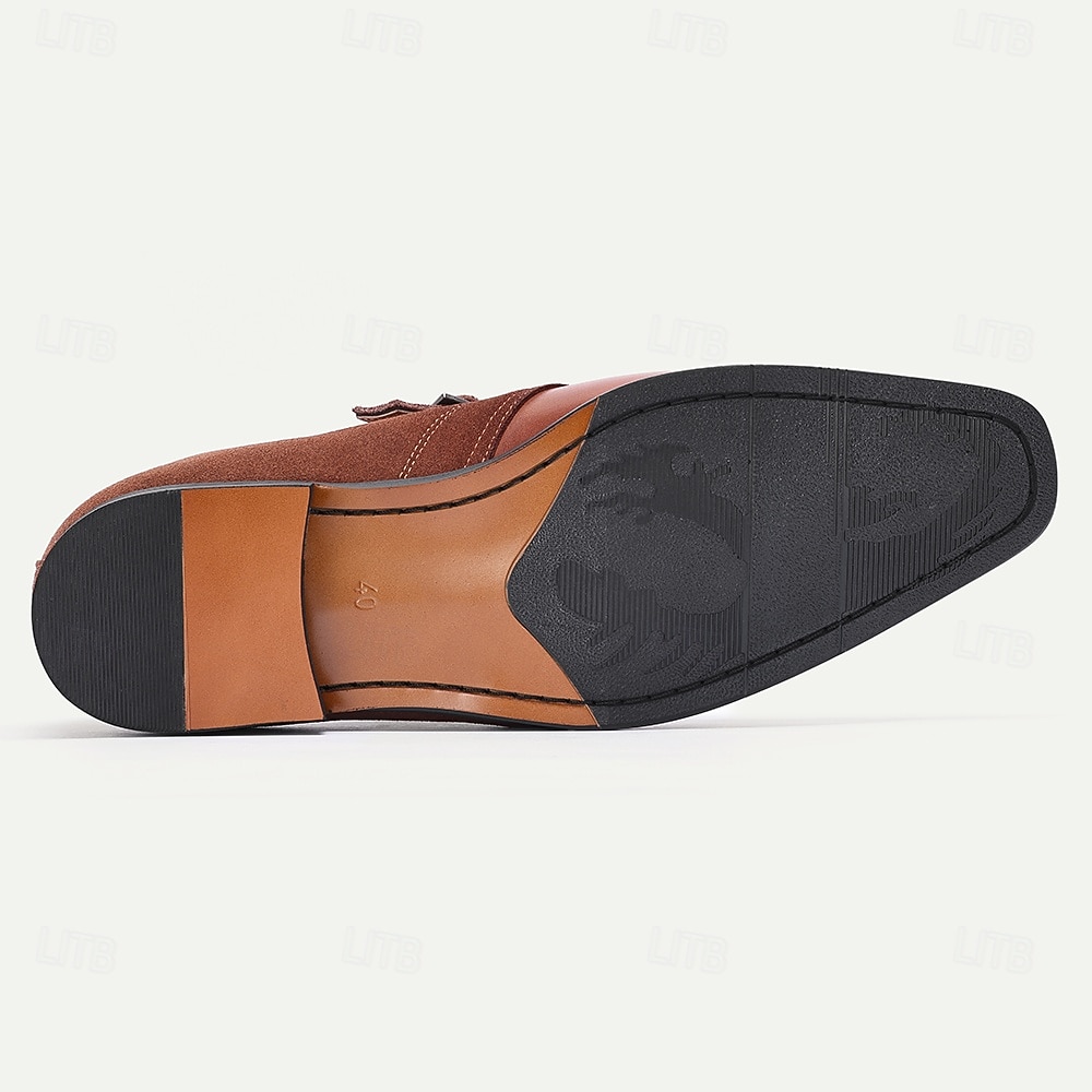 Men's Genuine Leather Double Monk Strap Formal Shoes, Elegant Design for Weddings, Special Events and Professional Wear 2026 - $94.99 –P6