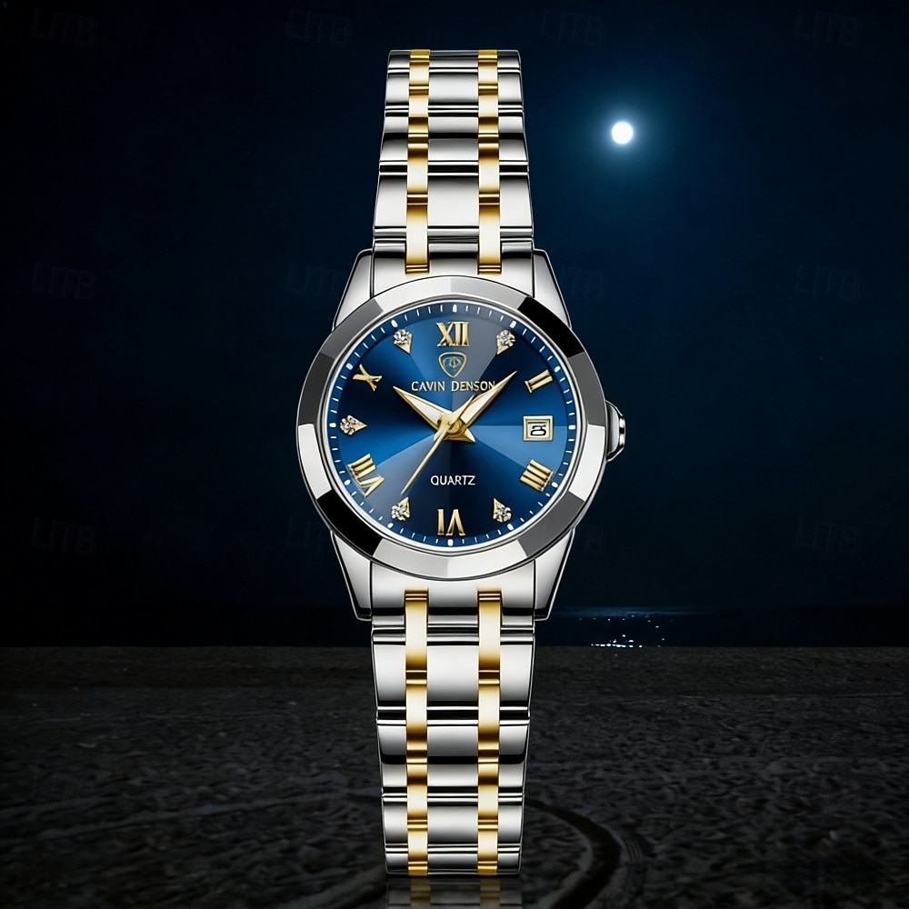 ceas de damă, ceas de lux cu farmec pentru femei, decorațiuni cu diamante, funcție de calendar, afișaj cu lumină de noapte, ceas casual la modă pentru femei, cele mai bune accesorii pentru femei și 2026 - $24.99 –P2