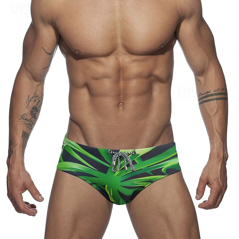 Hombre Estándar Bañador Natación Corto Bañadores Pantalones Calzoncillos de Natación Impreso Correa Secado rápido Eslático Transpirable Sin Mangas Prendas de abajo Surf Deportes acuáticos Natación 2026 - $13.99 –P1