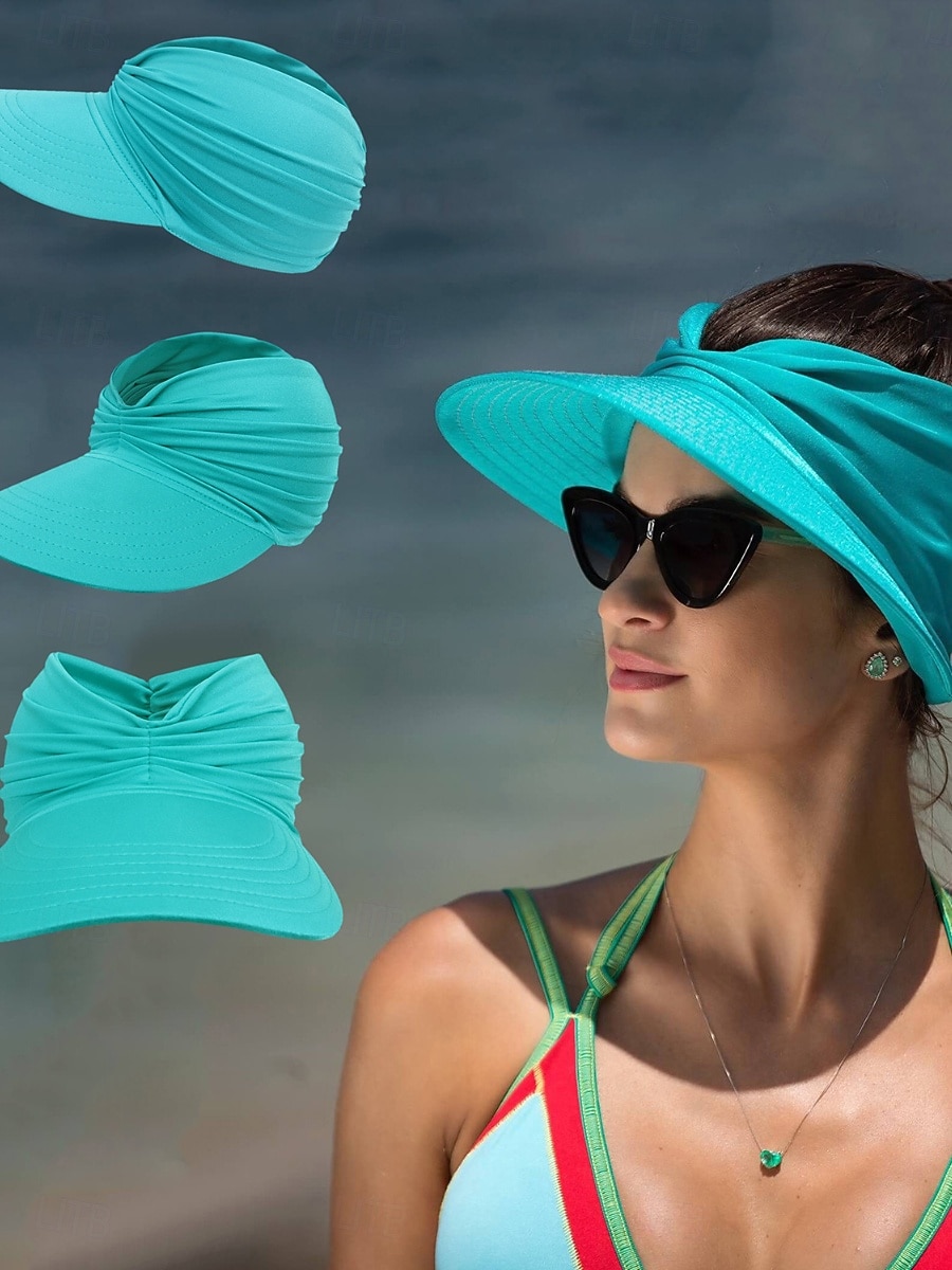 Damen Hut Sonnenhut Sonnenschutz Winddicht Täglich Outdoor Strand Einfarbig 2026 - $6.99 –P1
