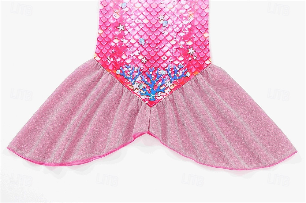 sereia Princesa sereia Vestidos Fantasia de festa temática Fantasias for Para Meninas Infantil Crianças Carnaval Baile de Máscaras Festa Feriado de 2026 por $23.99 –P7