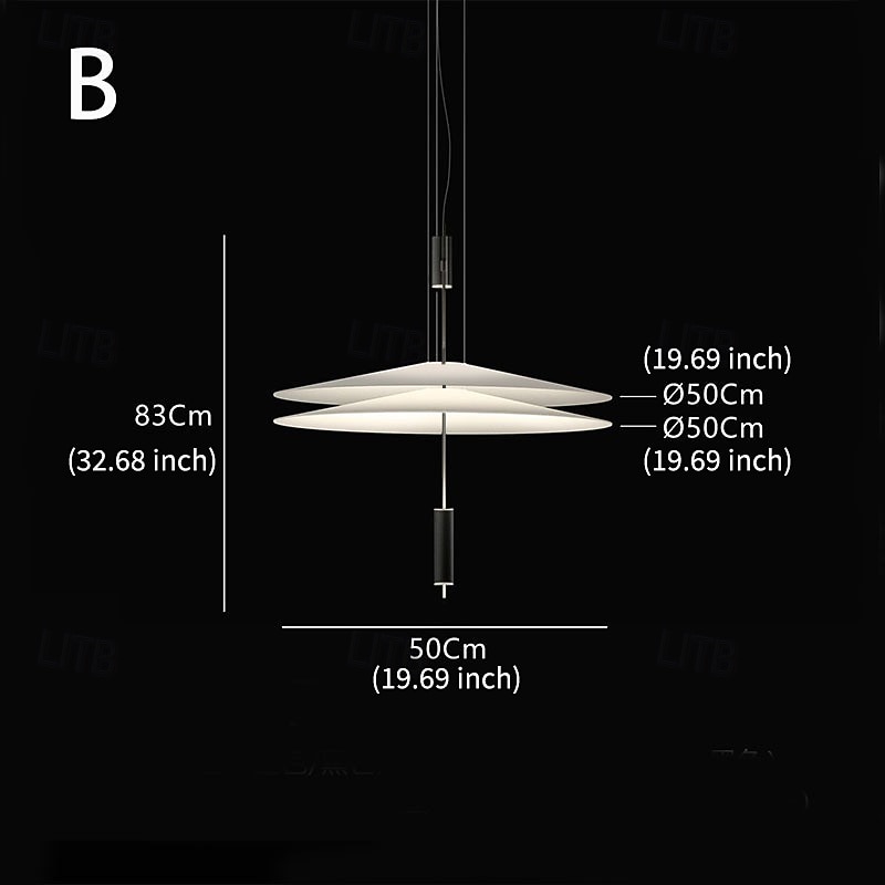 2 światła 50 cm Pojedynczy projekt Lampy widzące Szkło Akryl Wielowarstwowy Galwanizowany Malowane wykończenia Nowoczesny Styl skandynawski 85-265V 2026 - $279.99 –P13