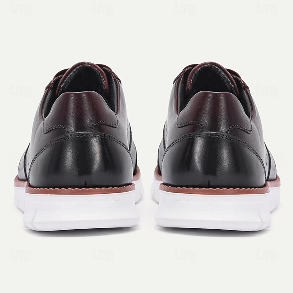 Ανδρικά γκρι δερμάτινα παπούτσια με κορδόνια – κλασικό φόρεμα σε casual στυλ, άνετα ρούχα γραφείου, επαγγελματικά και επίσημα ρούχα 2026 - $84.99 –P6