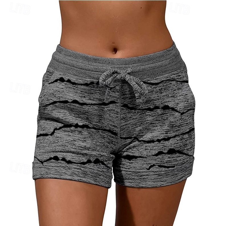 Damen Jogginghose Chinos Shorts Urlaub Mode Streetwear Kurz Hohe Taille Gestreift Elastischer Bund Drucken Bequem Komfort Weich Dehnbar Outdoor Urlaub Straße Blau Hellgrau Königliches Blau Purpur 2026 - $16.99 –P1