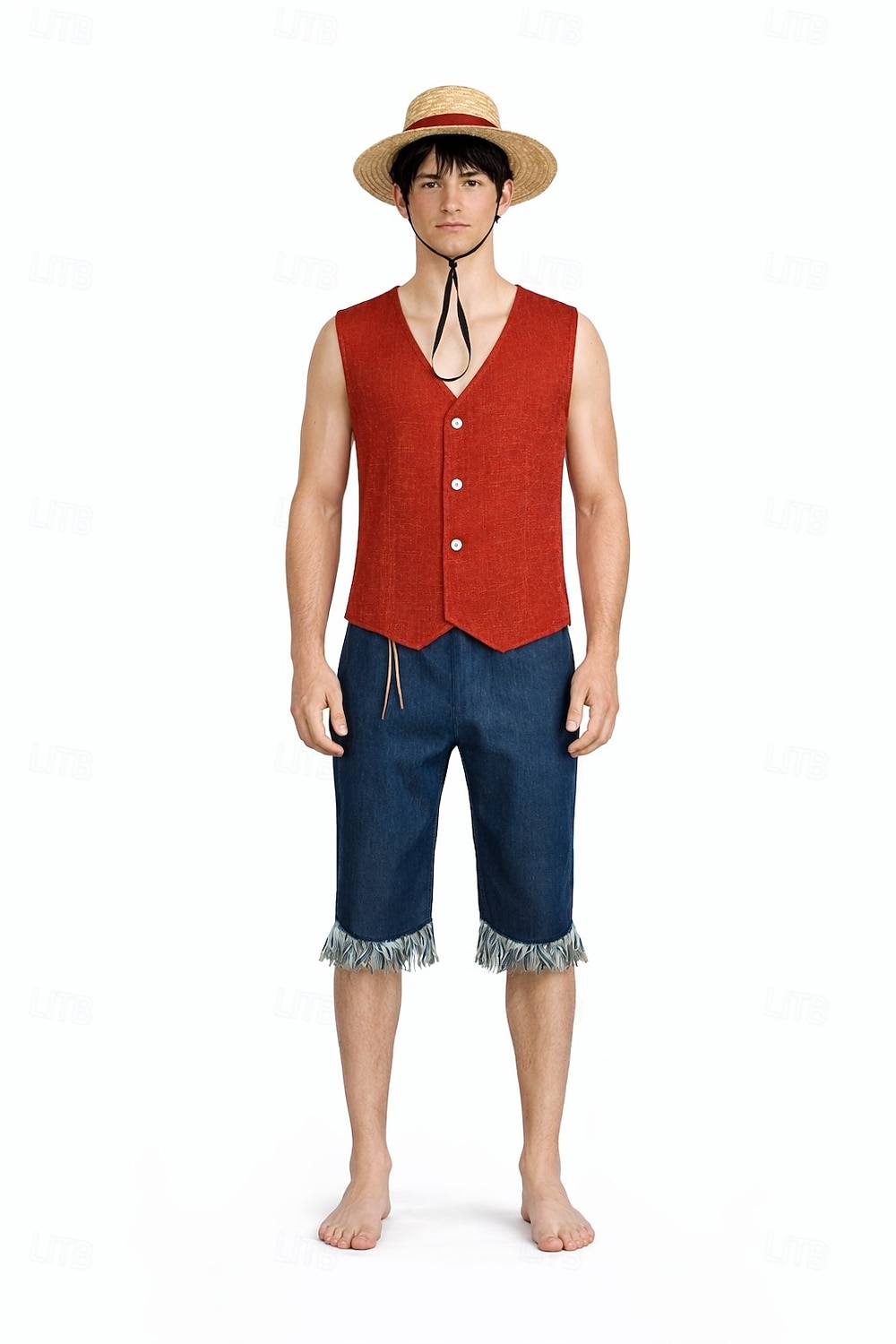 Óceáni kalandor Kapitány Szalmakalapos kalóz Anime Cosplay öltönyök Mindszentek napja Farsang Mellény Nadrágok Kalap Kompatibilitás Férfi Felnőttek 2026 - $61.99 –P1