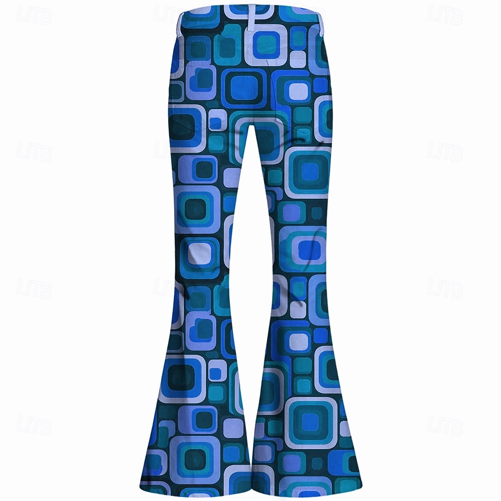 Retro / vintage Boho Anii 1970 Pantaloni Pantaloni cu fund clopot Hippie Disc Talie Înaltă Geometric Costume de fancy Bărbați Halloween Carnaval festival de muzică Petrecere cu tematică retro Adulți 2026 - $35.99 –P6