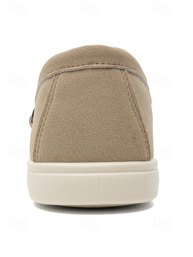 Mocasini bej pentru bărbați, fără mâneci, design elegant cu talpă amortizată, stil formal confortabil pentru nunți în grădină, petreceri și ocazii speciale 2026 - $42.99 –P17