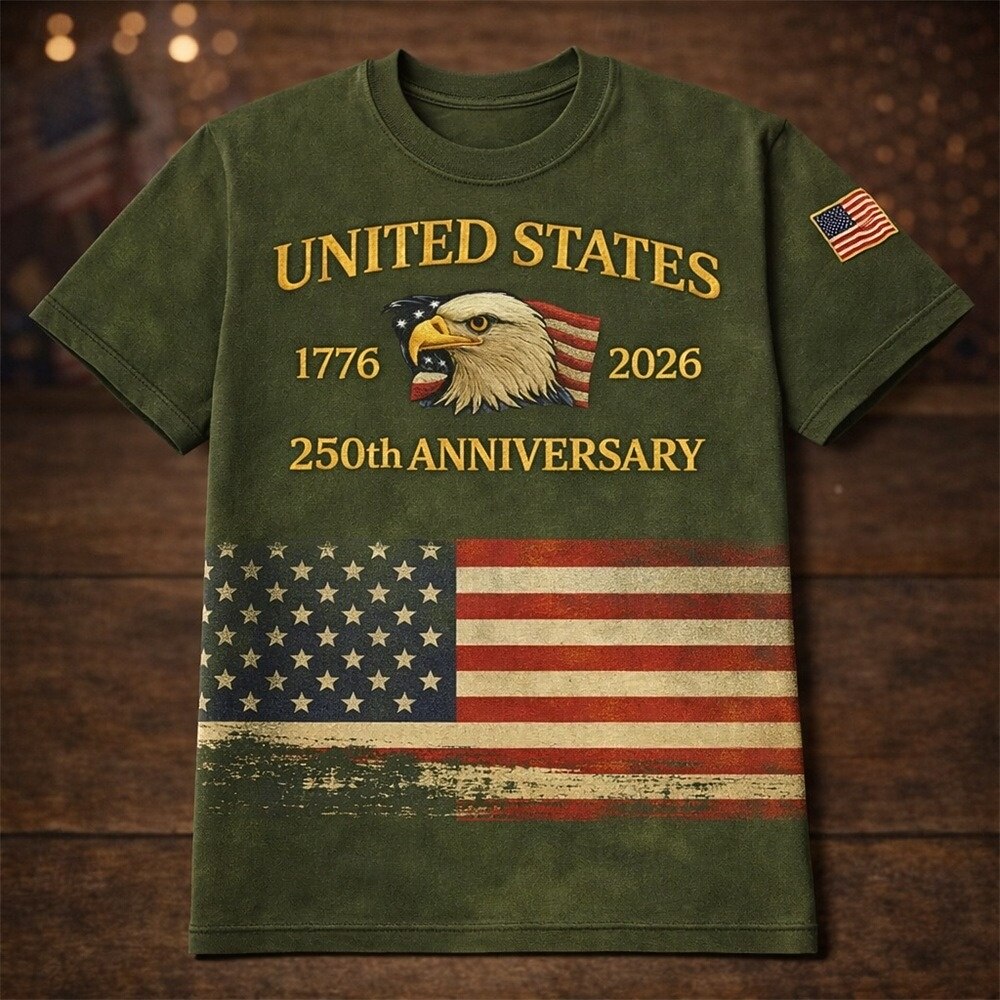 Sada trička a baseballové čepice k 250. výročí amerického letectva - tričko s grafikou vlajky USA a orla 1776-2026, vlastenecké pro muže a dospělé ke Dni nezávislosti. 2026 - $37.99 –P4