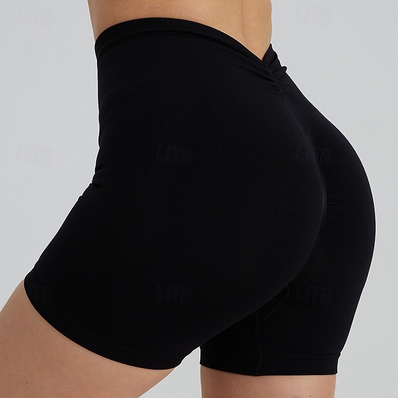 Dames Joggingbroeken Chinese Korte broek Vakantie Modieus Streetwear Korte Hoge taille Effen Elastische tailleband Comfortabel Comfort Zacht Hoge Elasticiteit Voor Binnen Sportschool Yoga blauw Wijn 2026 - $21.99 –P2