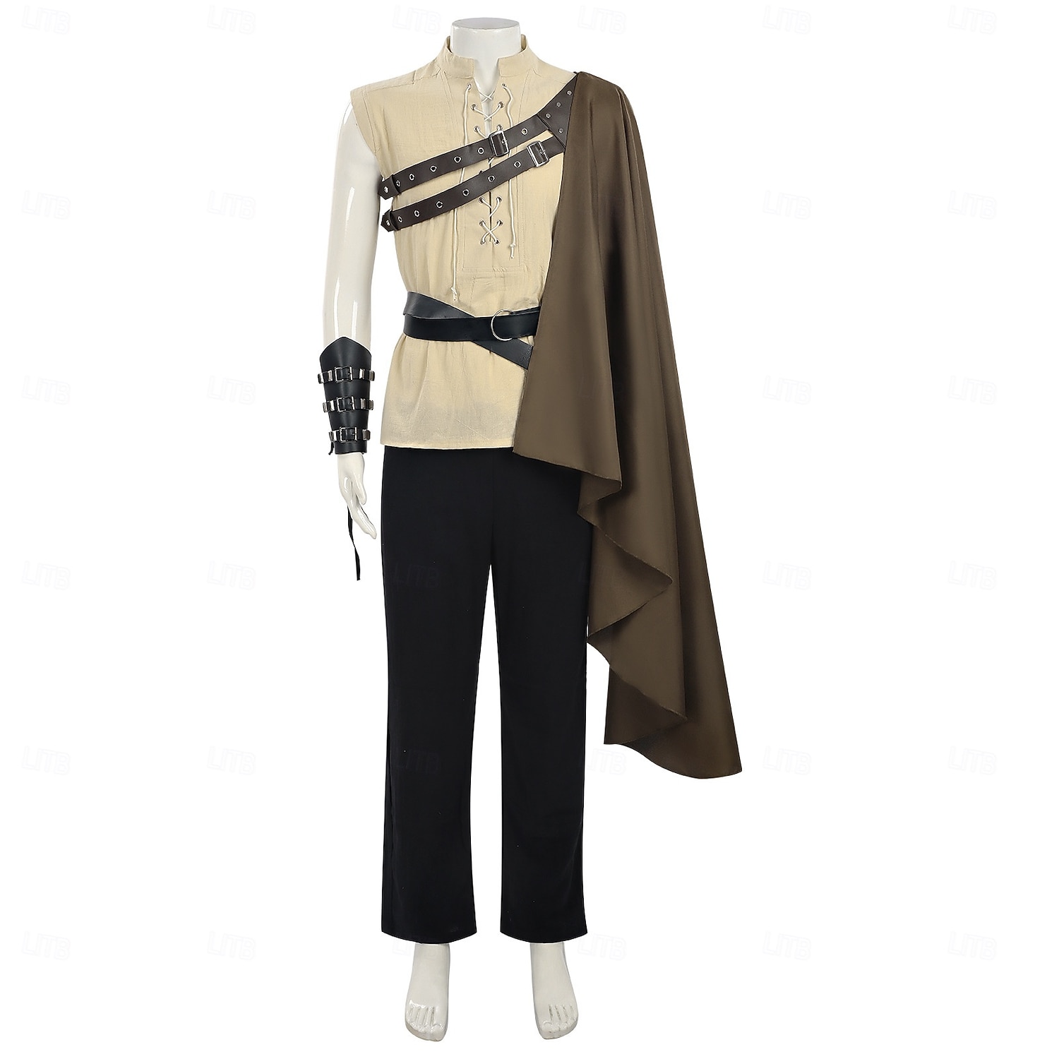 Médiéval Renaissance Costume élégant Guerrier Chevalier Viking Déguisement Homme Viking Fantaisie Halloween Carnaval Performance LARP Foire de la Renaissance Adulte Chemise Pantalon Ceinture de 2026 ? $108.99 –P2