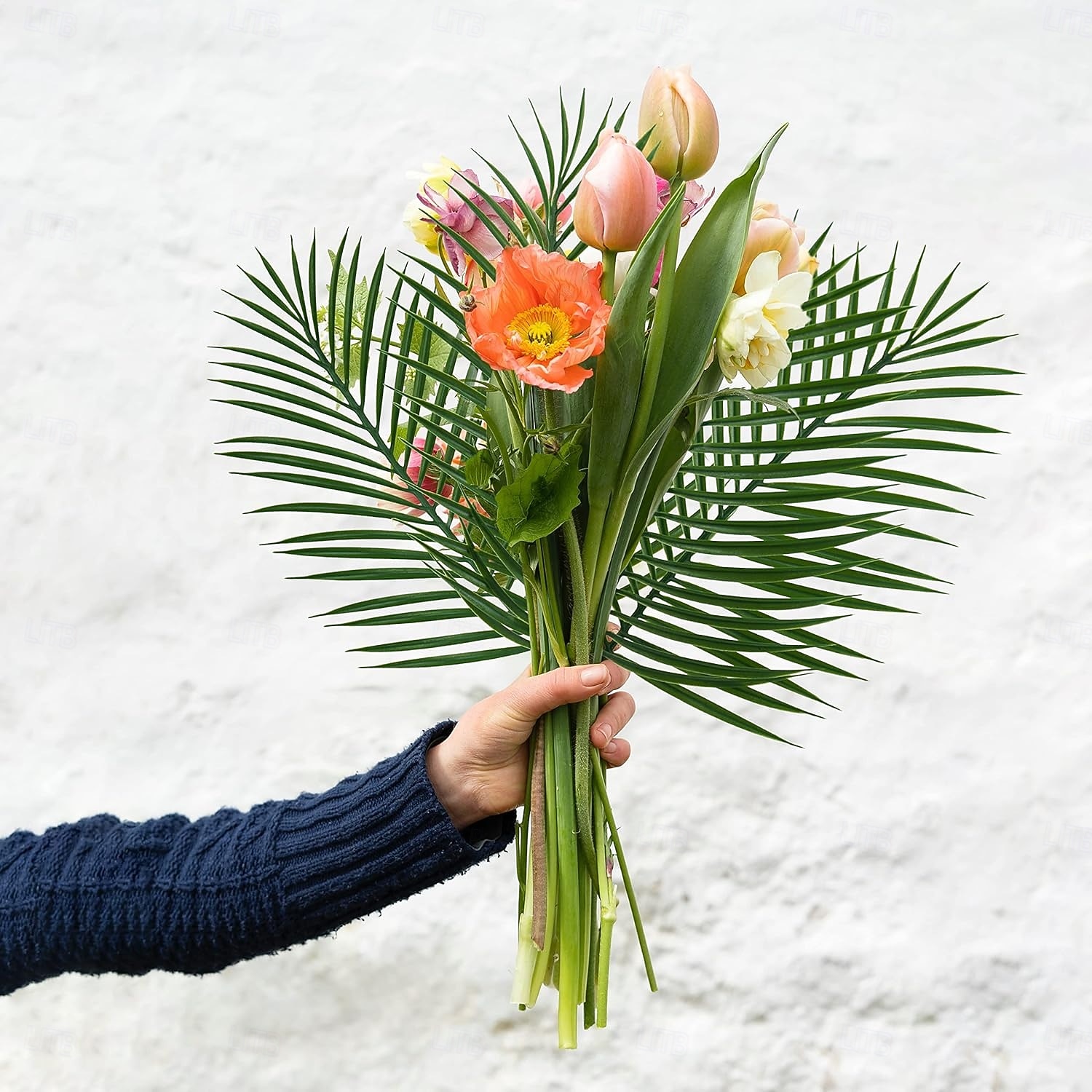 2026年 人工ヤシの葉 14/42 個、20.4 インチの屋外用フェイクヤシの葉、グリーン、トロピカルスタイル、家の装飾、結婚式、誕生日パーティーに最適。  コレクション – $19.99 –P4