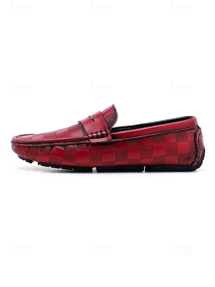 Mocasines sin cordones de piel sintética color tostado para hombre, modernos y versátiles, perfectos para noches de resort y veladas relajadas. 2026 - $54.99 –P6