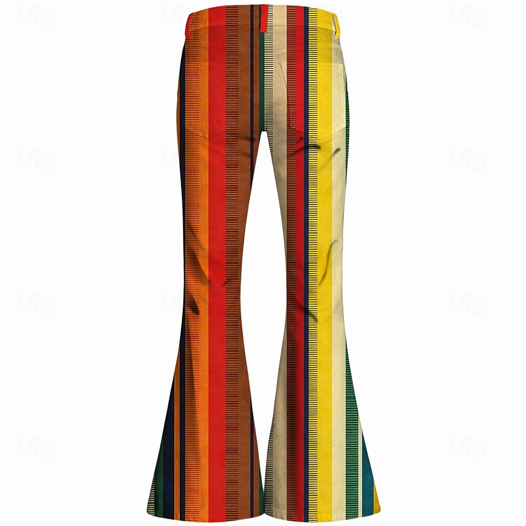 Ретро Богемный В стиле 1970-х Брюки Расклешенные брюки Хиппи Диско Завышенная Зигзаг Маскарадный костюм Муж. Хэллоуин Карнавал музыкальный фестиваль Ретро-вечеринка Взрослые Брюки 2026 - $35.99 –P3