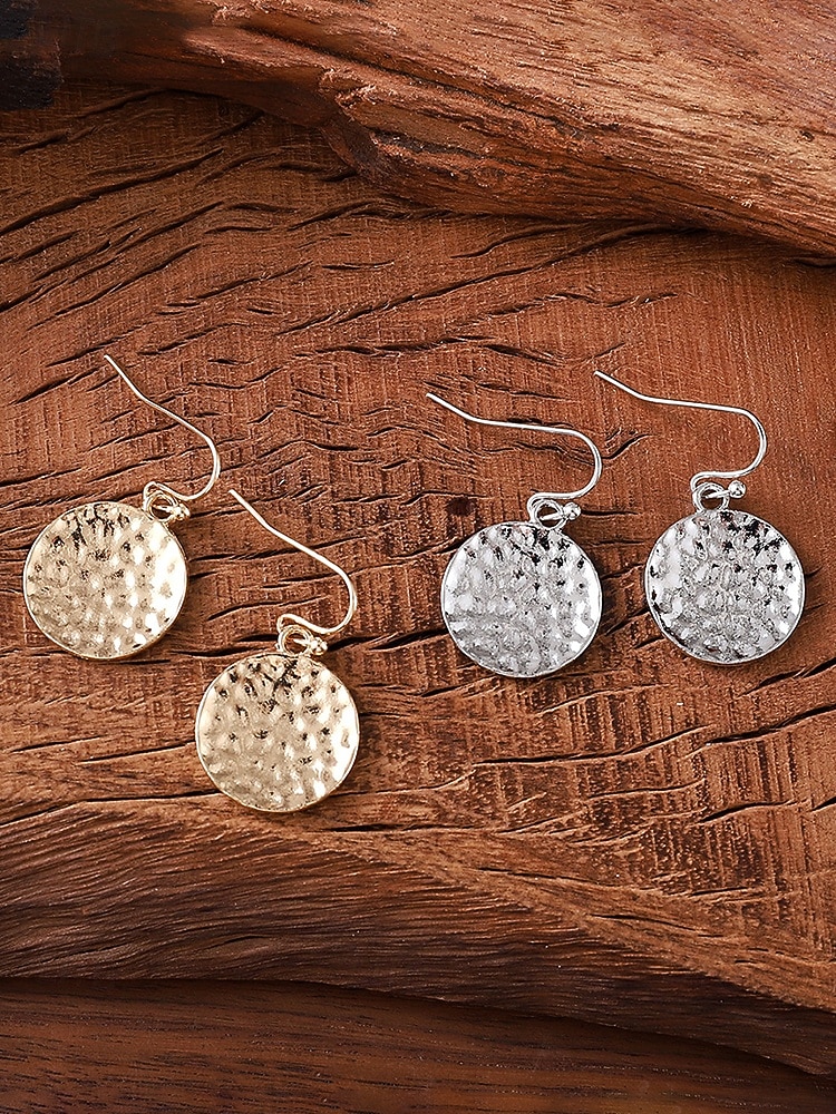 Γυναικεία μποέμ σκουλαρίκια με σφυρήλατο δίσκο, κρεμαστά σκουλαρίκια από ελαφρύ κράμα αλουμινίου, πολύχρωμα vintage chic κοσμήματα για γυναίκες, ιδανικά για καθημερινή χρήση, για διακοπές, παραλία και πάρτι 2026 - $5.99 –P7