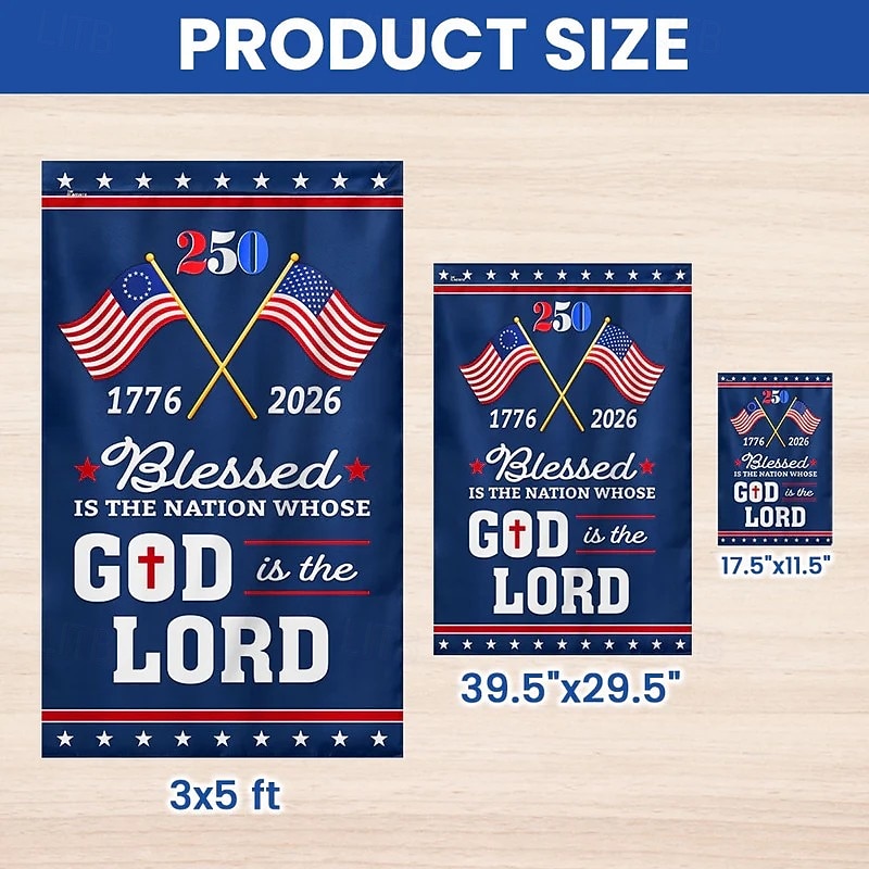 250ή επέτειος ηπα αμερική χρόνια επέτειος σημαία 1776-2026 πατριωτικό ευλογημένο έθνος ανεξαρτησία αναμνηστικό πανό 2026 - $11.99 –P7