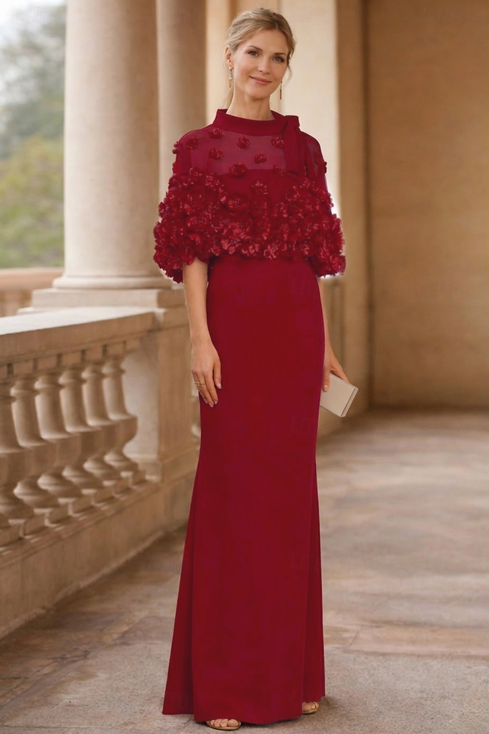 Schlauchkleid Bodenlang Abiballkleider Abendkleid Ballkleid Festliche Kleidung Elegant Halbarm Juwelenhals Hochzeitsgast Formeller Abend Herbsthochzeitsempfang mit Falten 2026 - $175.99 –P4