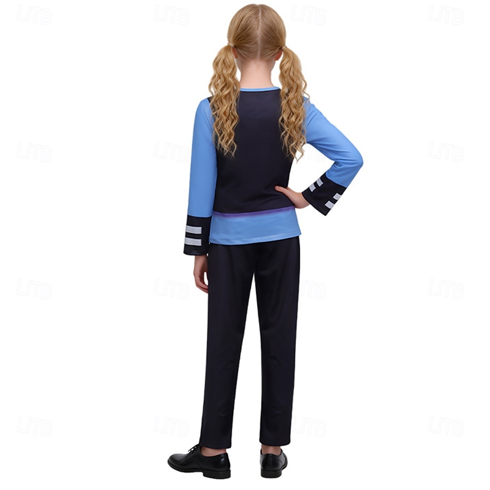 Märchen Tierdetektiv Hasenpolizei Outfits Themenparty-Kostüm Film Cosplay for Mädchen Kinder Karneval Kindertag Buchwoche Party 2026 - $27.99 –P3