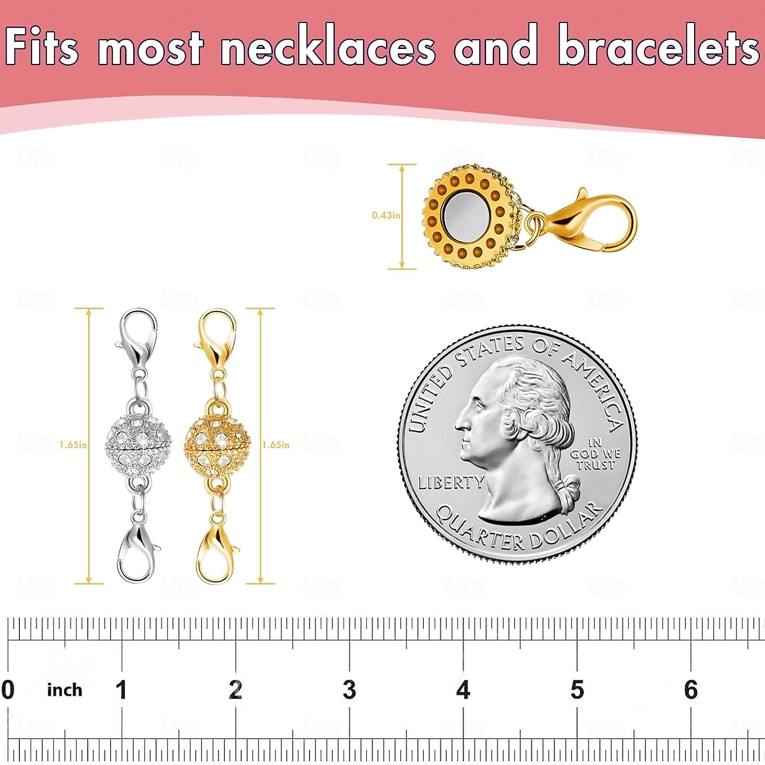 12 fermoirs et attaches magnétiques pour colliers, dorés &Rallonges magnétiques argentées avec fermoir mousqueton pour colliers &bracelets, convertisseur de bijoux facile à utiliser pour femmes, de 2026 ? $16.49 –P2