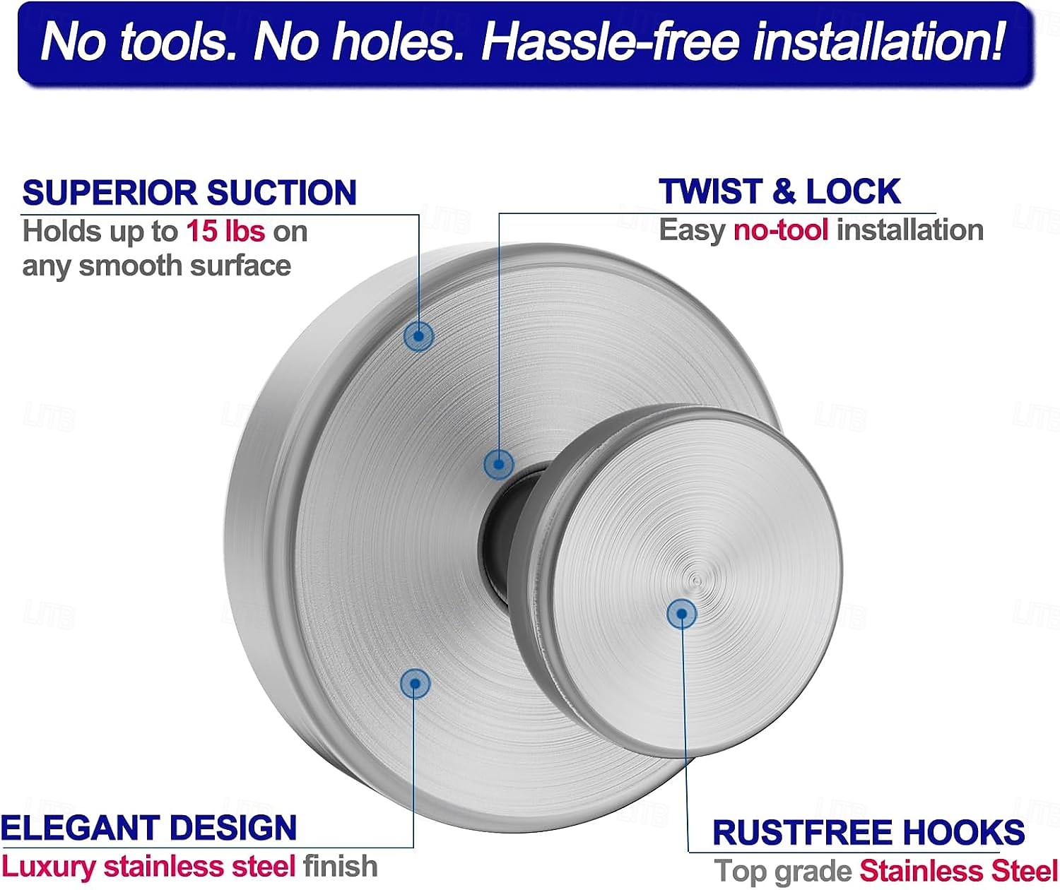 Συσκευασία 4 γάντζων βεντούζας για ντους, αφαιρούμενοι γάντζοι πετσετών για παράθυρο μπάνιου, γάντζος για μπουρνούζι για κρέμασμα 2026 - $15.49 –P5