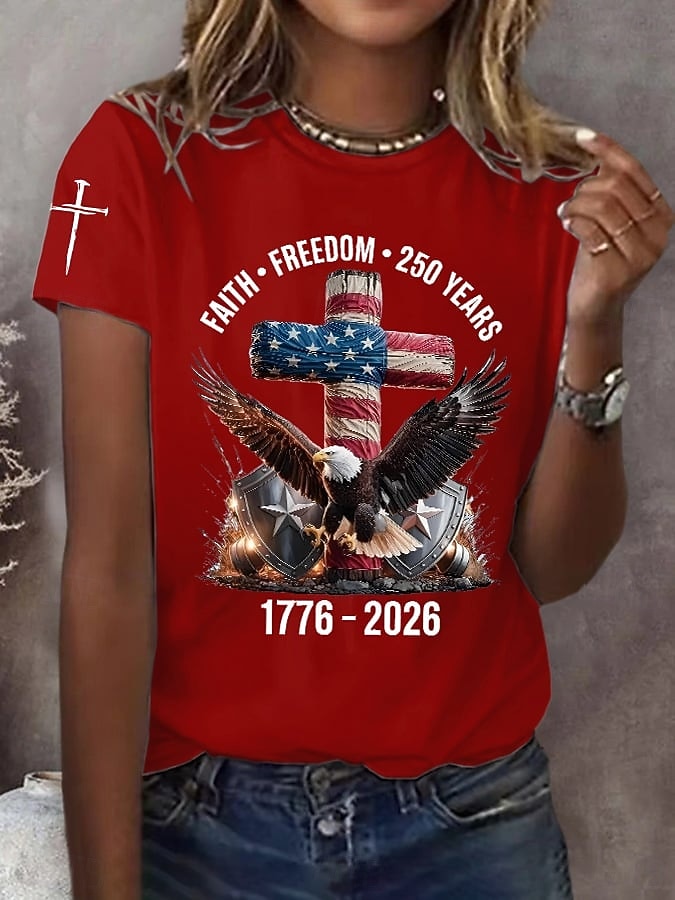 Ziua Independenței Americană Aniversare Patriotic Femei Tricou Print Grafic Steag Litera Șic Clasic Casual Manșon Scurt Gât Regulamentar Topuri Lungi Zilnice Albastru Negru Alb Roșu Vară Primăvară 2026 - $22.99 –P2
