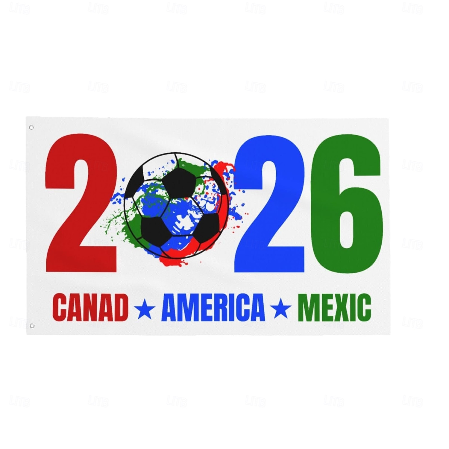 Bandera de la Copa Mundial 2026 para fanáticos, pancarta de México, Estados Unidos y Canadá, decoración para fiestas, telón de fondo 2026 - $13.99 –P3