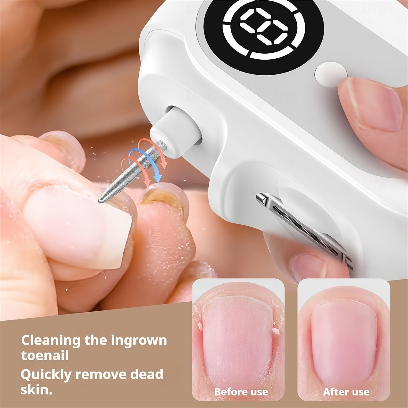 Электрическая пилочка для ногтей 4-в-1 с аккумулятором и светодиодной подсветкой, питанием от USB, обеспечивает салонное качество, имеет 2 скорости и подходит для женщин, мужчин, взрослых и пожилых 2026 - $45.99 –P5