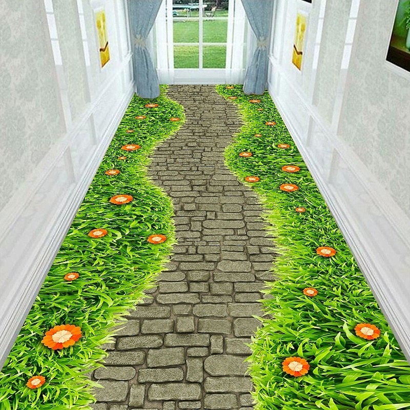 Loperkleed met 3D optische illusie, 2D plat bedrukt tapijt voor woonkamer, slaapkamer, volledige dekking, hal, gang, aanpasbare vloermat, antislip keukendeurmat 2026 - $8.99 –P13