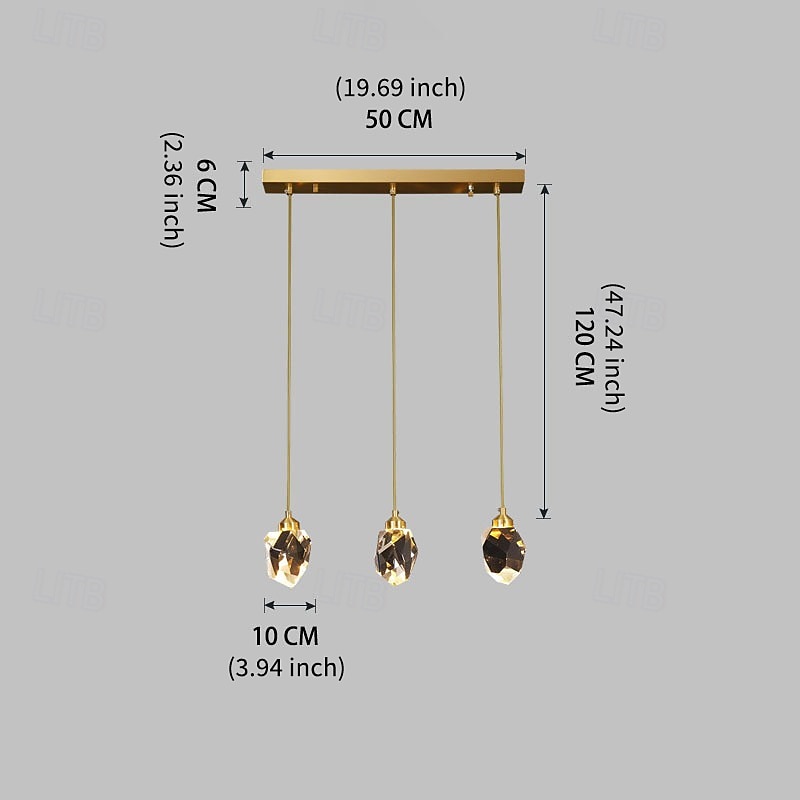 3-Light 5-Light 7-Light 10 cm Mulighet for demping Enkelt design Anheng Lys Krystall galvanisert Moderne Nordisk stil 85-265V 2026 - $831.55 –P11